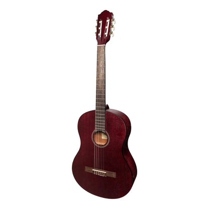 Martinez Slim Jim Full Size Student Classical Guitar Pack with Built In Tuner - Red — view 2