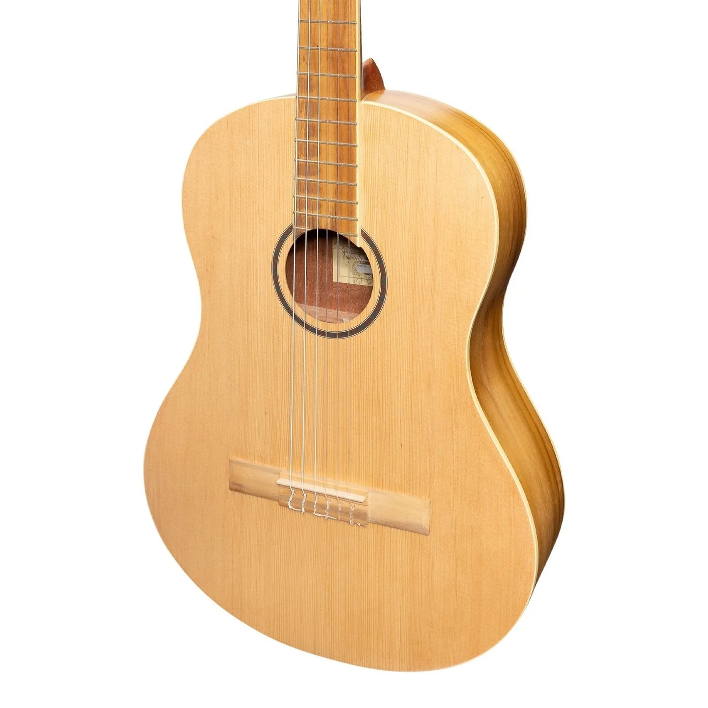 Martinez Slim Jim Full Size Student Classical Guitar Pack with Built-In Tuner, Spruce/Jati-Teakwood, MP-SJ44T — view 5