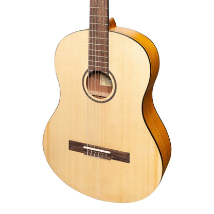 Martinez Slim Jim Full Size Student Classical Guitar Pack with Built-In Tuner - Spruce/Koa — view 5