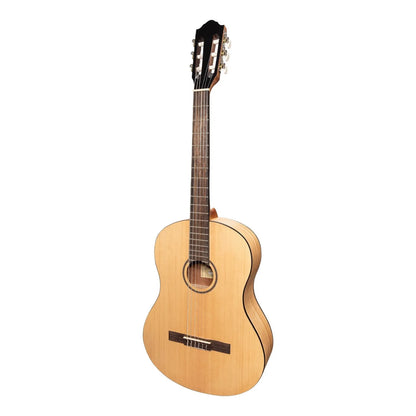 Martinez Slim Jim Full Size Classical Guitar Pack with Built-In Tuner, Natural Satin, MP-SJ44T-SM, Includes Gig Bag, Strap, Picks — view 2