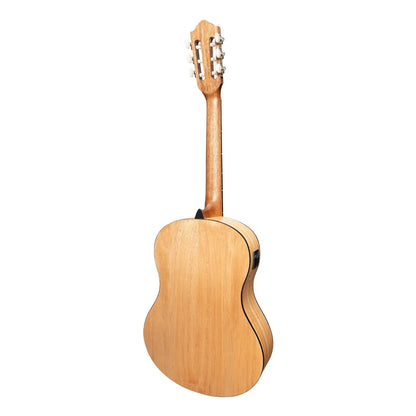 Martinez Slim Jim Full Size Classical Guitar Pack with Built-In Tuner, Natural Satin, MP-SJ44T-SM, Includes Gig Bag, Strap, Picks — view 3