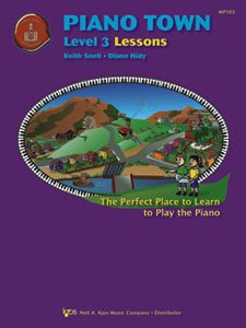 Piano Town Lessons Level 3 by Neil A. Kjos Music Company, 48 pages