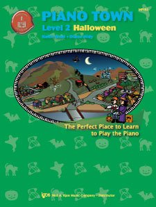 Piano Town Halloween Level 2 by Diane Hidy & Keith Snell, 16 Pages, Neil A. Kjos Music Company
