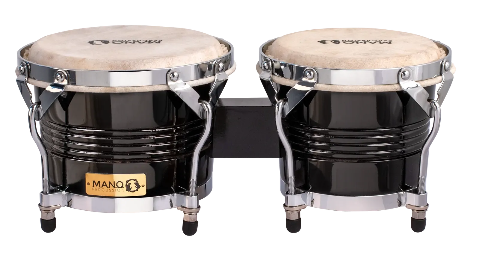 Mano Percussion MP1778BK 7/8 Inch Bongos Natural Skin Black — view 2