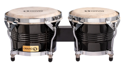Mano Percussion MP1778BK 7/8 Inch Bongos Natural Skin Black — view 2