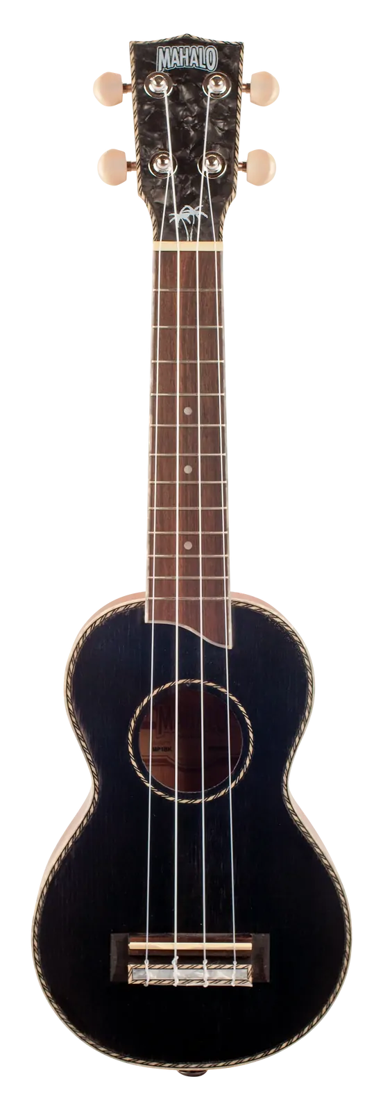 Mahalo Pearl Series Soprano Ukulele - Black with Bag
