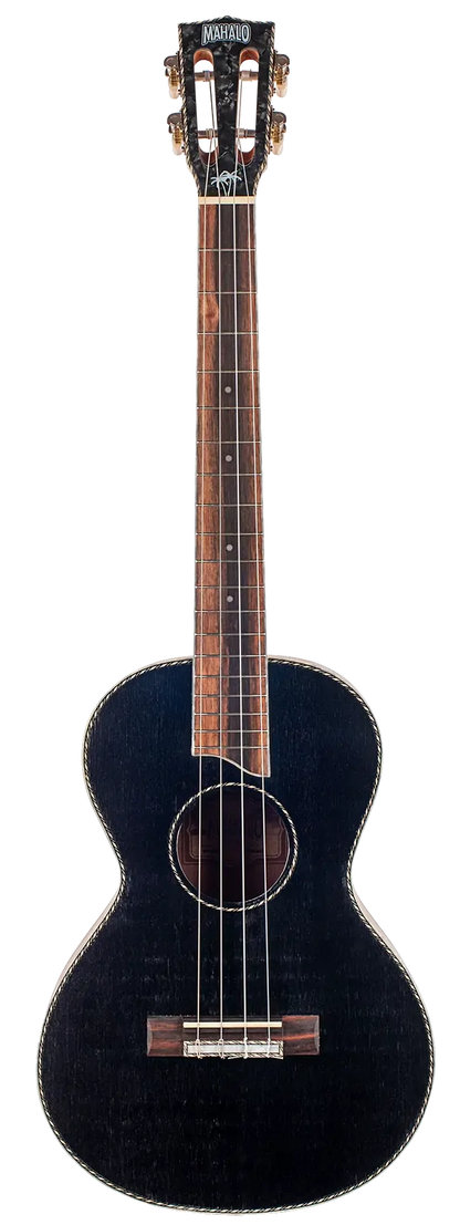 Mahalo Pearl Series Baritone Ukulele MP4BK Transparent Black Satin Top