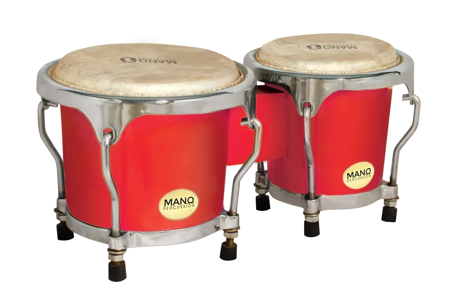 Mano Percussion MP560R 4/5 Inch Junior Tunable Bongos in Red