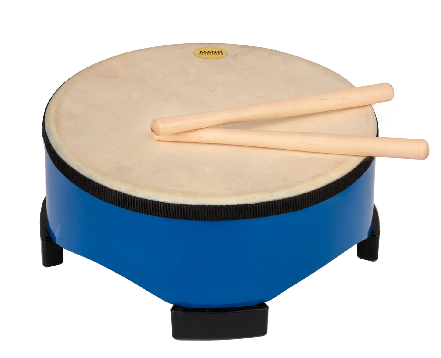 Mano 10 Inch Floor Drum Blue Painted Wooden Shell with Beaters