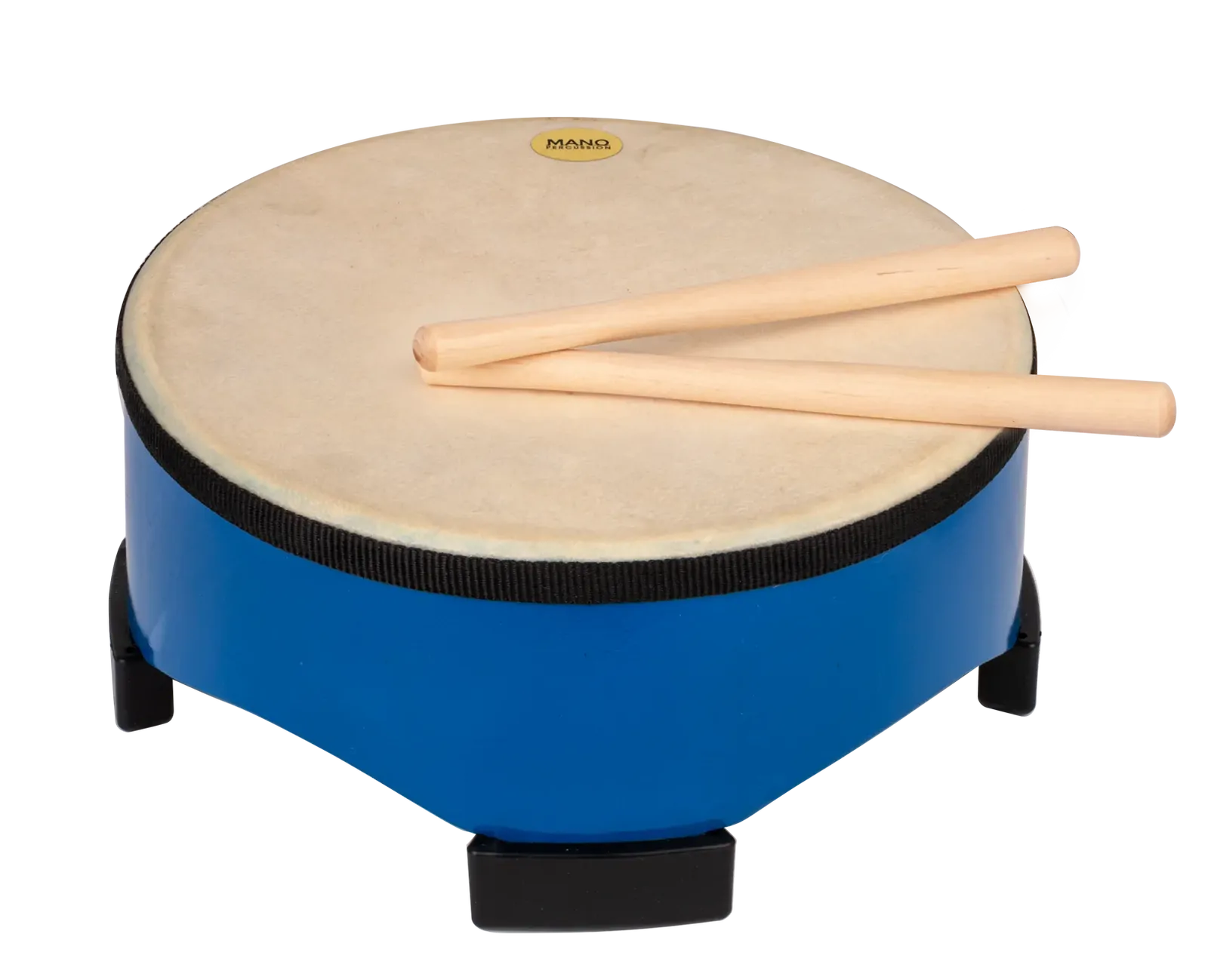 Mano 10 Inch Floor Drum Blue Painted Wooden Shell with Beaters