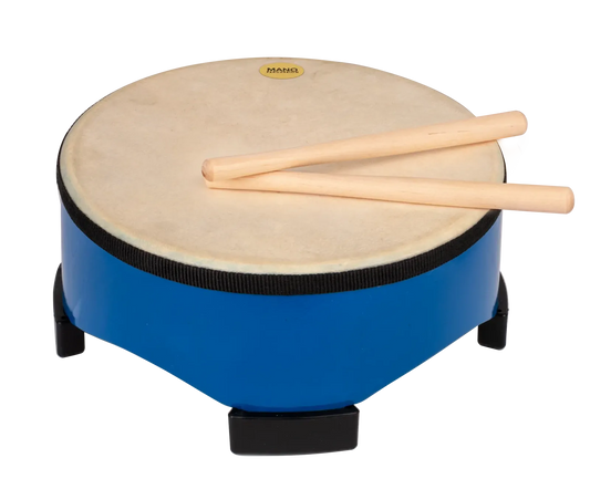 Mano 10 Inch Floor Drum Blue Painted Wooden Shell with Beaters