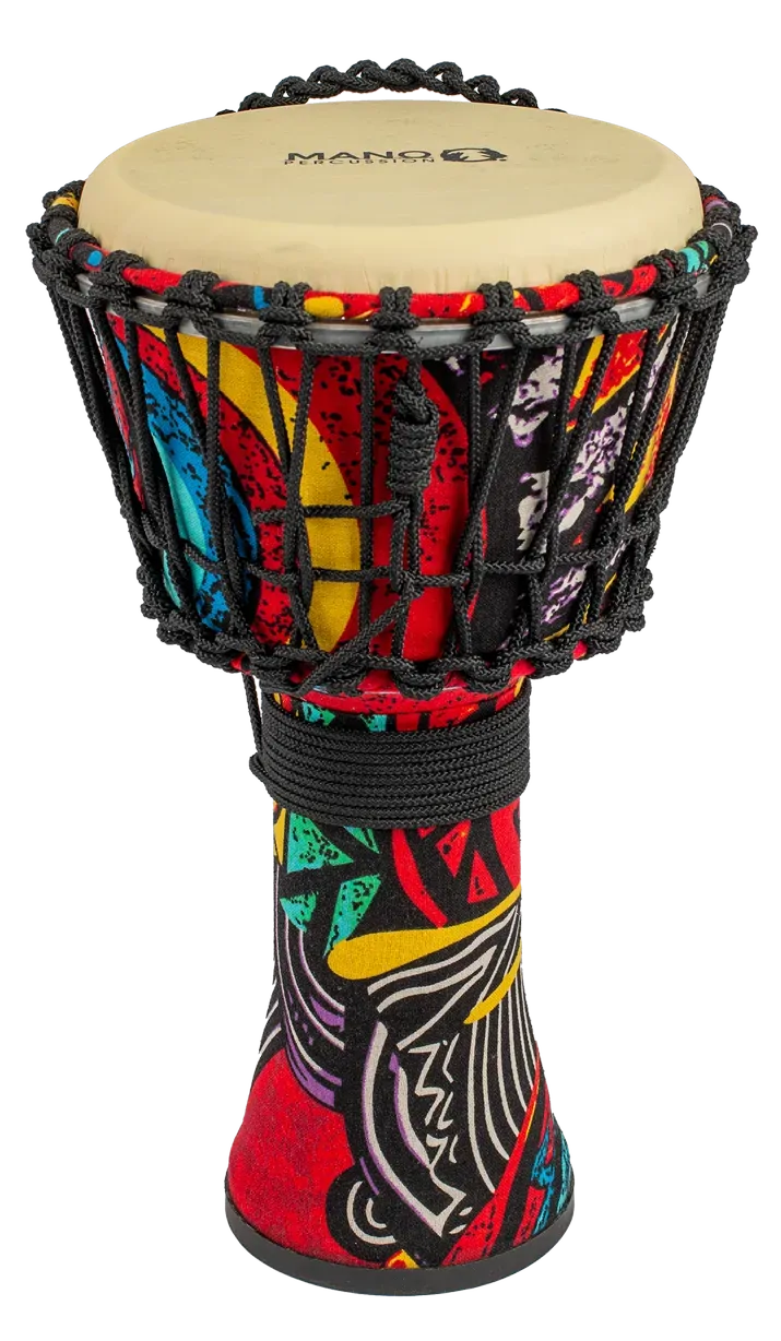 Mano 8 Inch Rope Djembe with Bag and Rubber Base