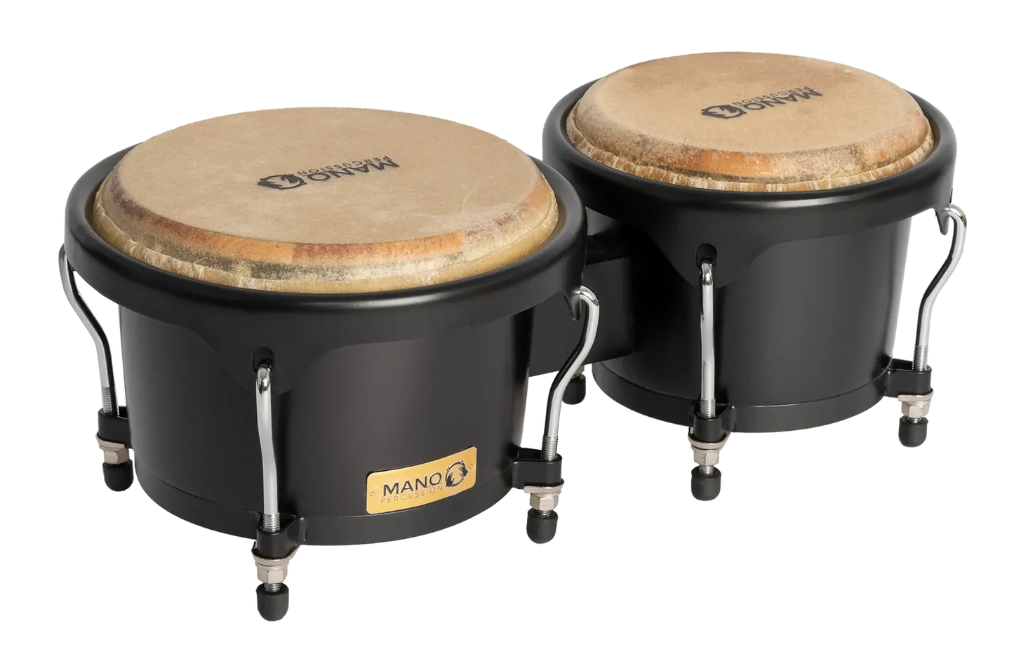 Mano Midnight Series Bongos - Professional Cuban Style (Black)