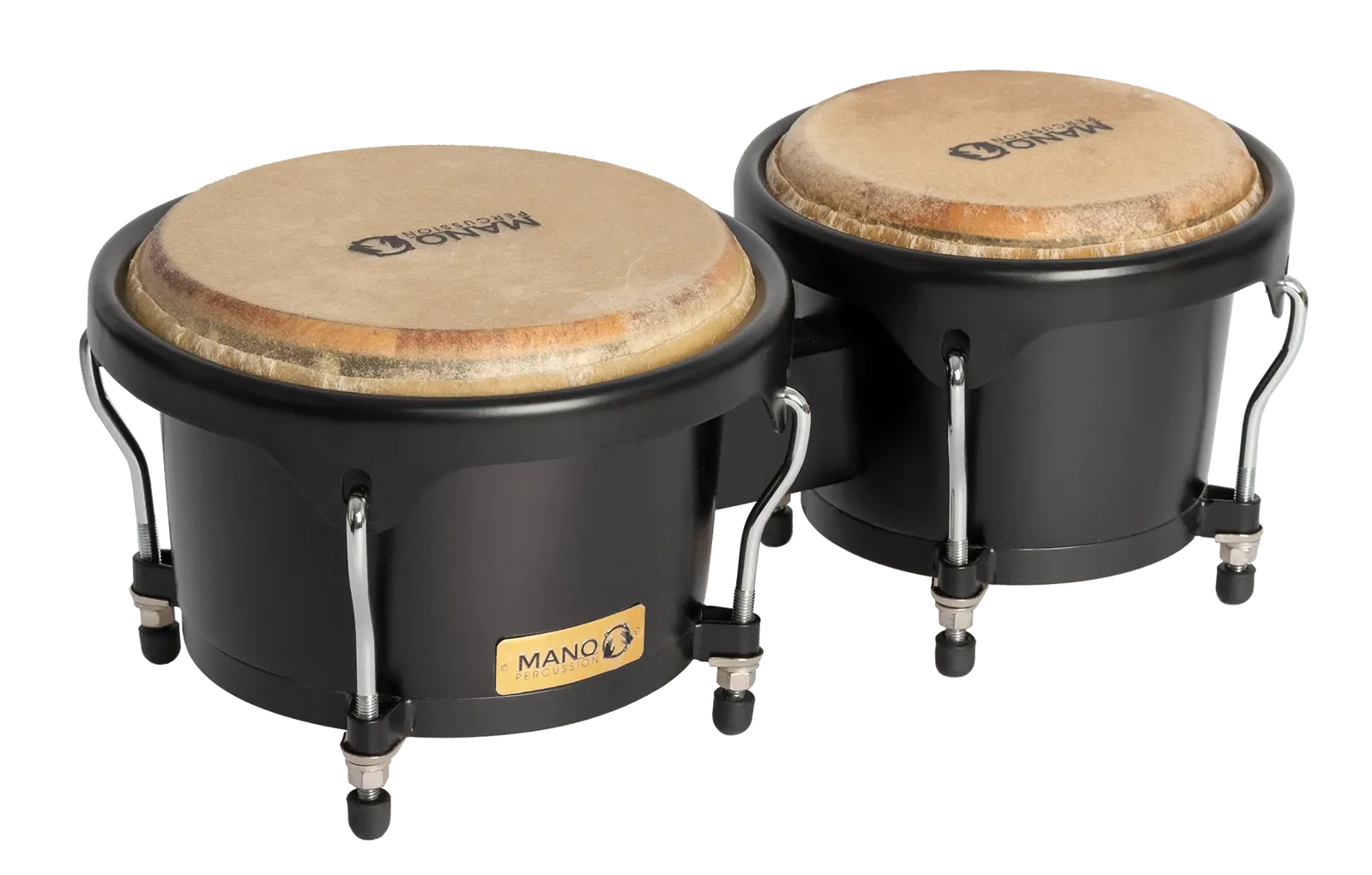 Mano Midnight Series Bongos - Professional Cuban Style (Black)