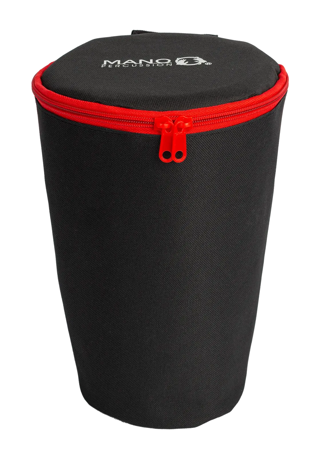 Mano 6 inch Djembe with Strap & Bag - Pre-tuned with Red & Blue Cloth Design — view 2