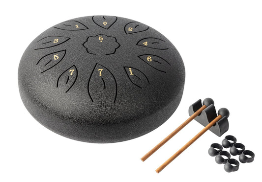 MANO PERCUSSION Black 8" Tongue Drum. Black.