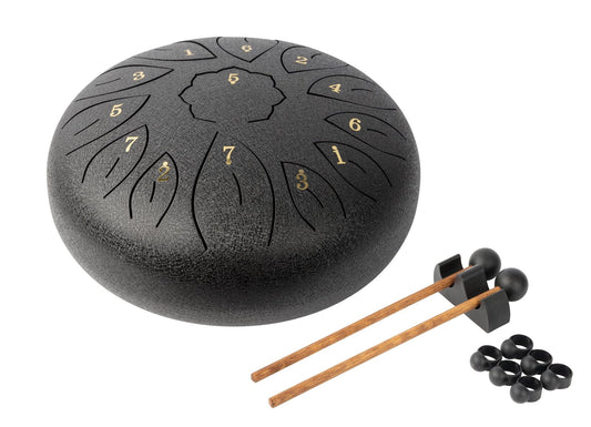 MANO PERCUSSION Black 10" Tongue Drum. Black.