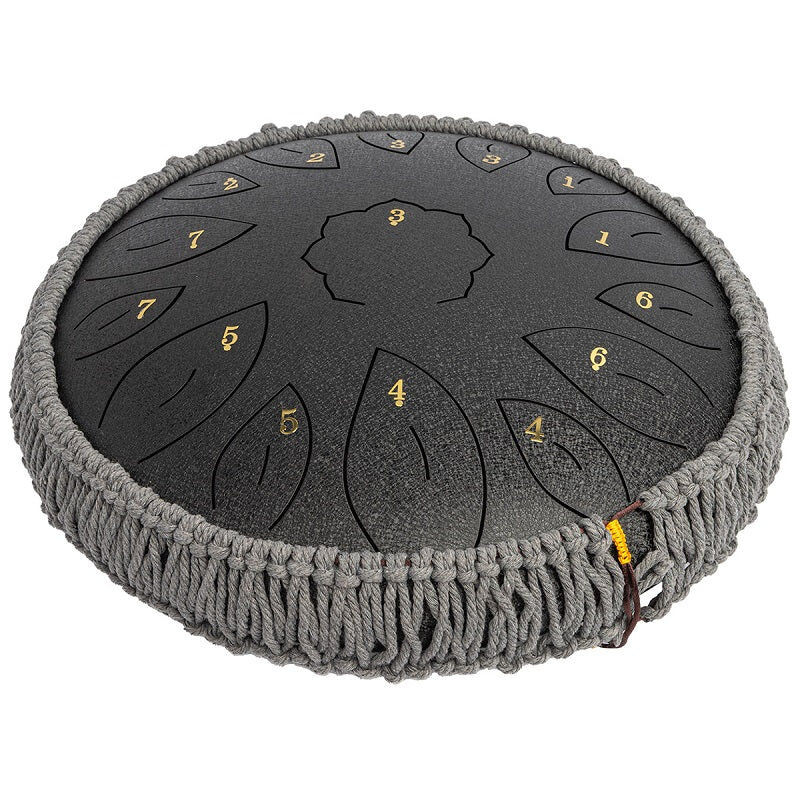 Mano Percussion MPC54BK 14" Black Tongue Drum with C Diatonic Scale, 13 Hand-Tuned Notes, Mallets, Carry Bag, and Accessories — view 2