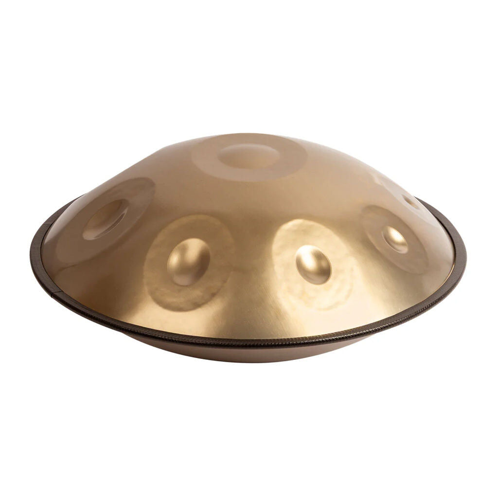 Mano Percussion MPC55G 10-Note 22" Handpan - Gold, Stainless Steel, D Kurd Tuning, Includes Carry Bag, Stand, Beaters, Cleaning Cloth, Note Stickers — view 3