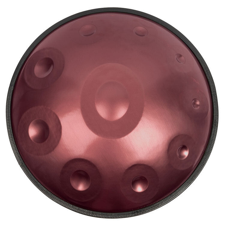 Mano Percussion MPC55P 10-Note 22" Handpan - Purple, Stainless Steel, D Kurd Tuning, Includes Carry Bag, Stand, Beaters, and Accessories — view 2