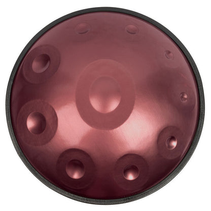 Mano Percussion MPC55P 10-Note 22" Handpan - Purple, Stainless Steel, D Kurd Tuning, Includes Carry Bag, Stand, Beaters, and Accessories — view 2
