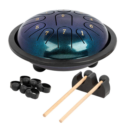 Mano Percussion 6" Tongue Drum C Diatonic Pearl Teal with Mallets and Accessories