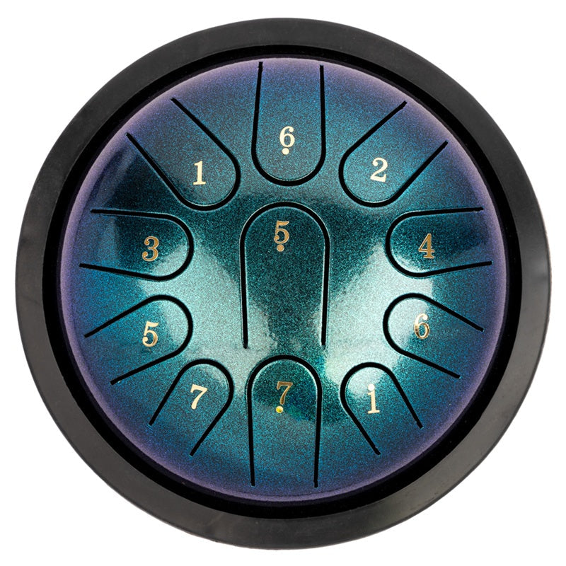 Mano Percussion 6" Tongue Drum C Diatonic Pearl Teal with Mallets and Accessories — view 2