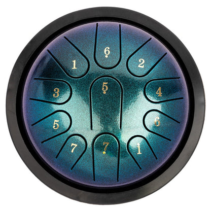 Mano Percussion 6" Tongue Drum C Diatonic Pearl Teal with Mallets and Accessories — view 2