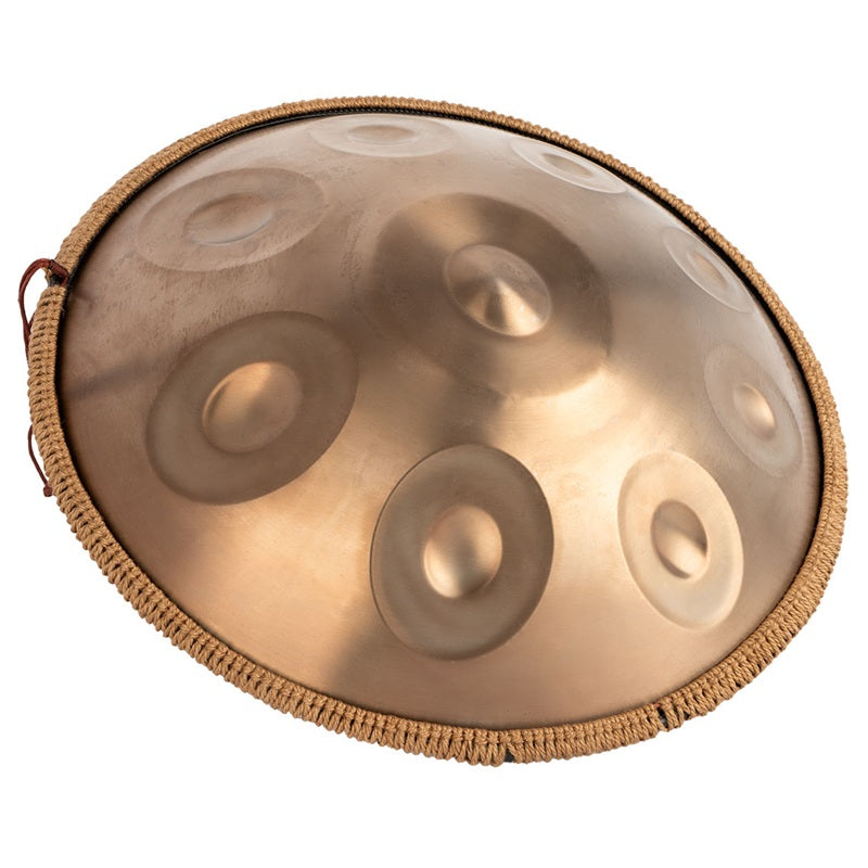 Mano Percussion 9 Note Gold Handpan in D Kurd Tuning with Accessories — view 4