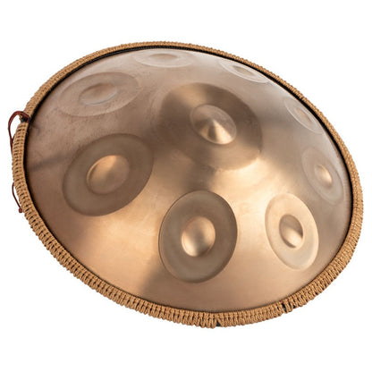 Mano Percussion 9 Note Gold Handpan in D Kurd Tuning with Accessories — view 4