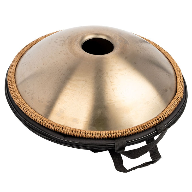 Mano Percussion 9 Note Gold Handpan in D Kurd Tuning with Accessories — view 5