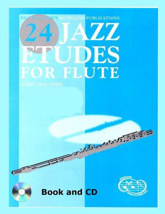 Holcombe - 24 Jazz Etudes Flute Softcover Book/CD