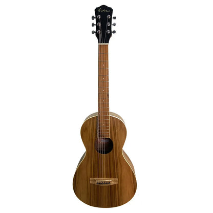 Martinez MPG-P2P Acoustic-Electric Parlour Body Guitar Jati-Teakwood Natural 6-String Small Body