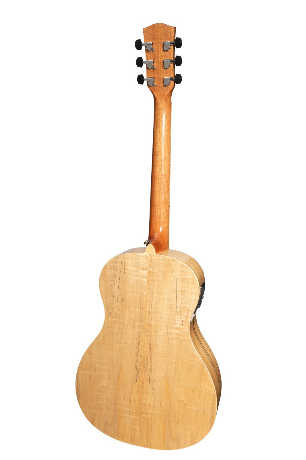 Martinez MPL-31SM-NGL Daowood Parlour Acoustic-Electric Guitar Spalted Maple Natural Gloss — view 2