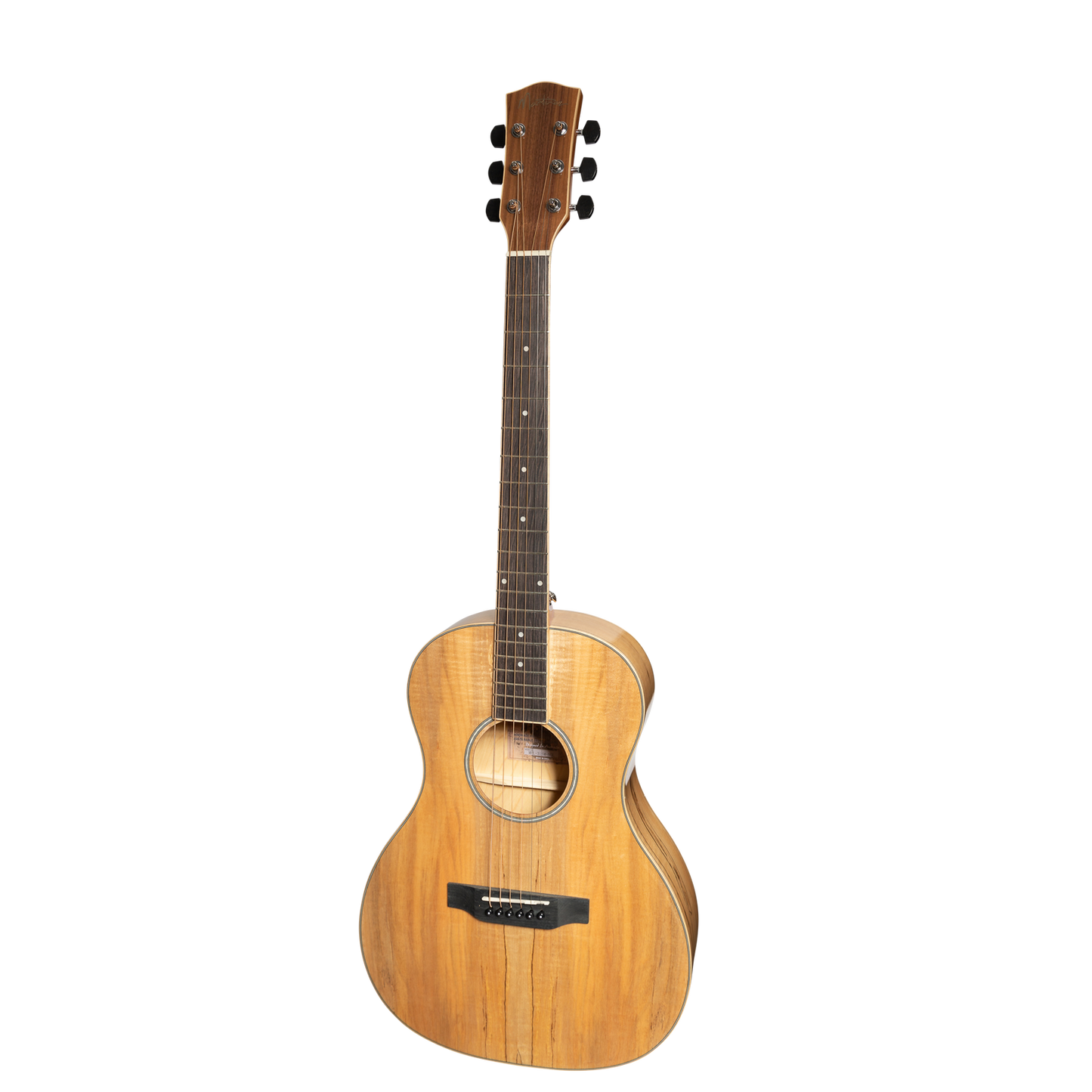 Martinez MPL-31SM-NGL Daowood Parlour Acoustic-Electric Guitar Spalted Maple Natural Gloss