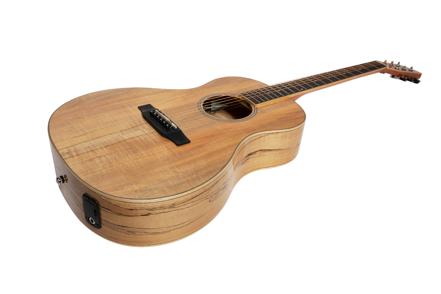 Martinez MPL-31SM-NGL Daowood Parlour Acoustic-Electric Guitar Spalted Maple Natural Gloss — view 3