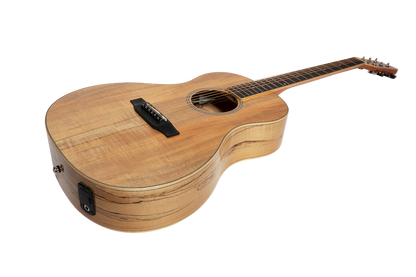 Martinez MPL-31SM-NGL Daowood Parlour Acoustic-Electric Guitar Spalted Maple Natural Gloss — view 3