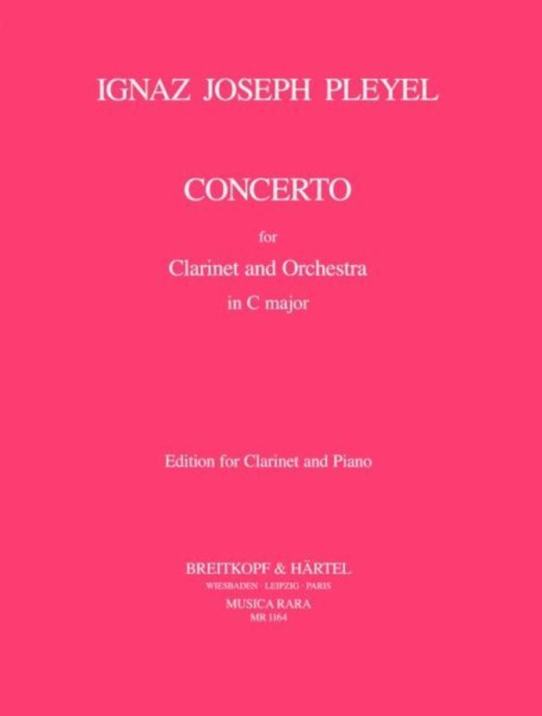 Pleyel - Concerto C Major Clarinet/Piano (Softcover Book)
