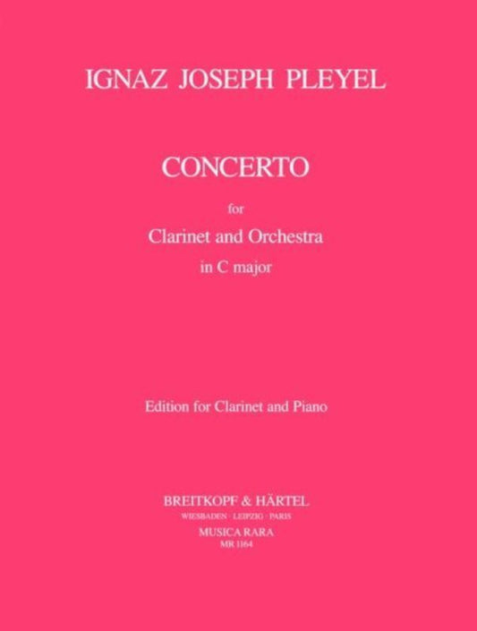Pleyel - Concerto C Major Clarinet/Piano (Softcover Book)