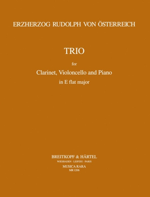 Trio In E Flat Major Clar Cello Piano Book