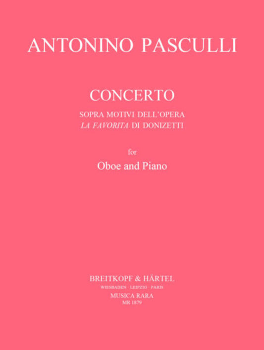 Pasculli - Concerto La Favorita Di Donizetti Oboe/Piano