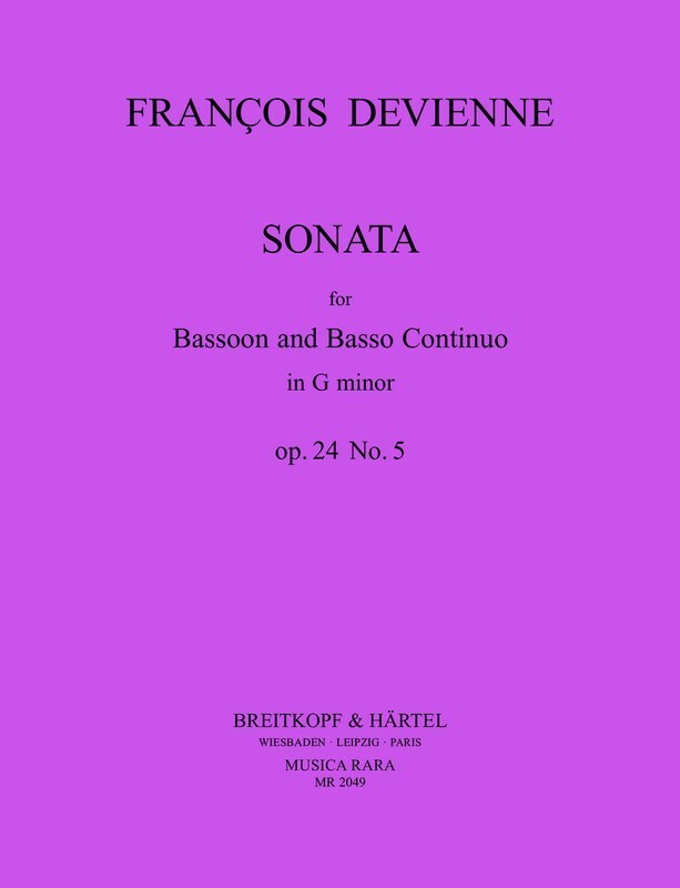 Devienne - Sonata G Min Op 24 No 5 Bassoon/Piano (Softcover Book)