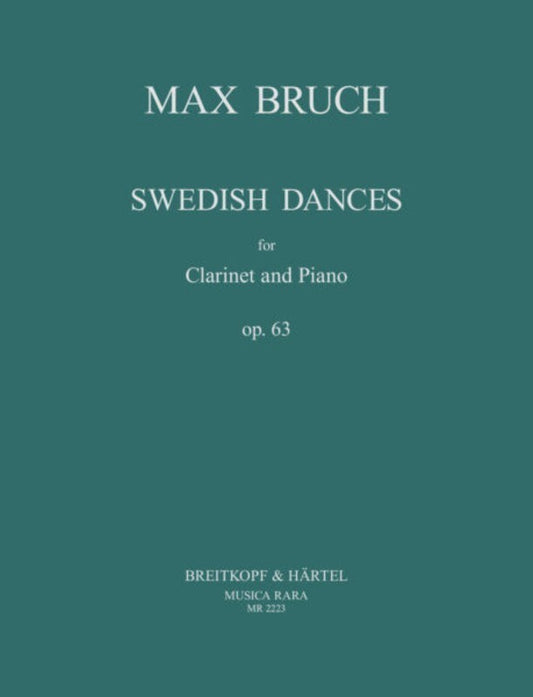 Bruch - Swedish Dances Op 63 Clarinet/Piano (Softcover Book)