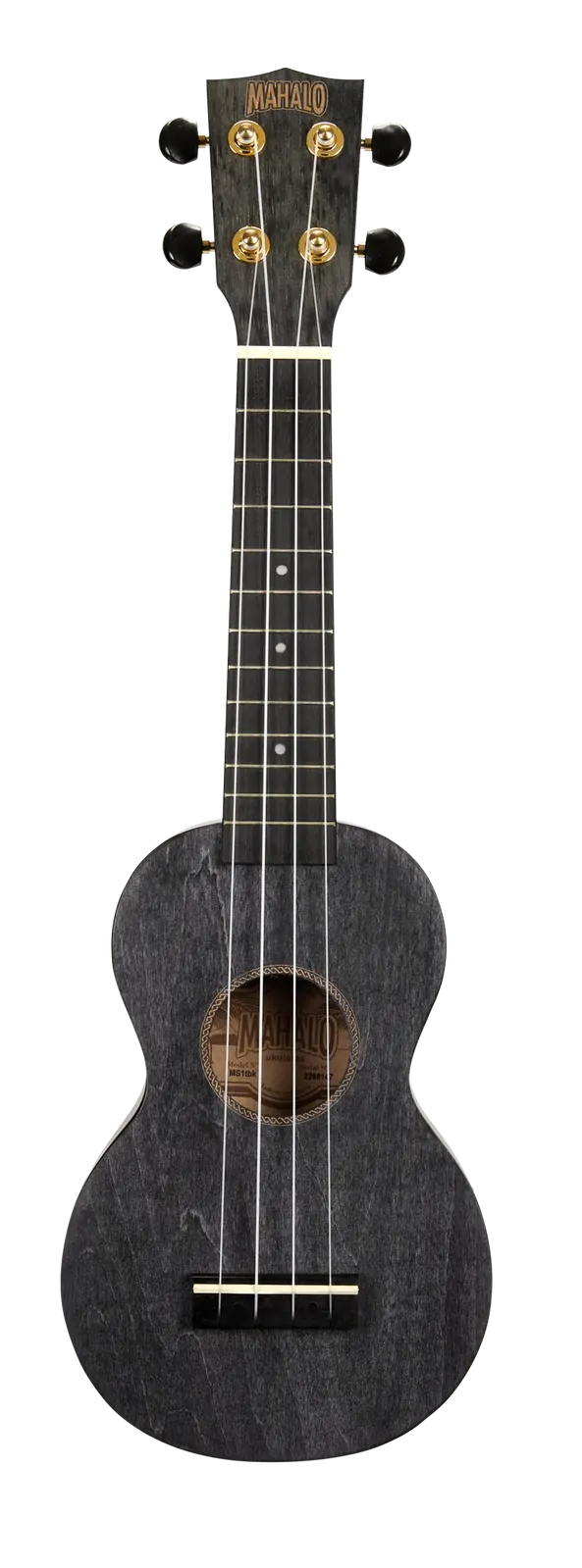Mahalo Slimline Soprano Ukulele Transparent Black MS1TBK