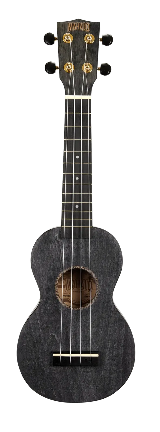 Mahalo Slimline Soprano Ukulele Transparent Black MS1TBK