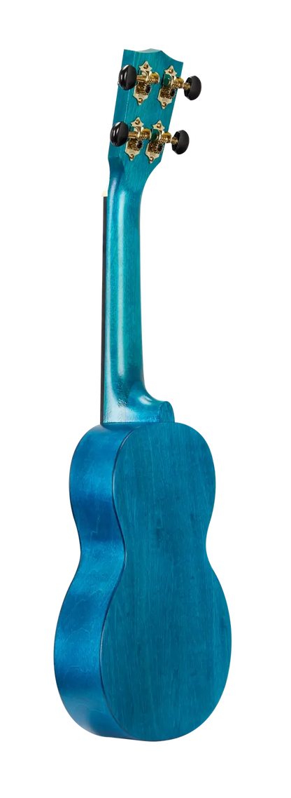 Mahalo Slimline Soprano Ukulele - Transparent Blue — view 2