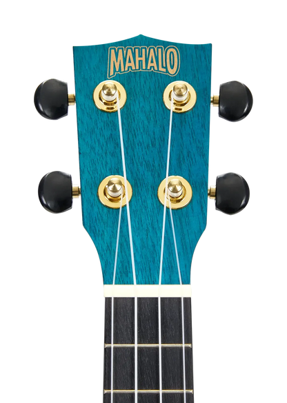 Mahalo Slimline Soprano Ukulele - Transparent Blue — view 5