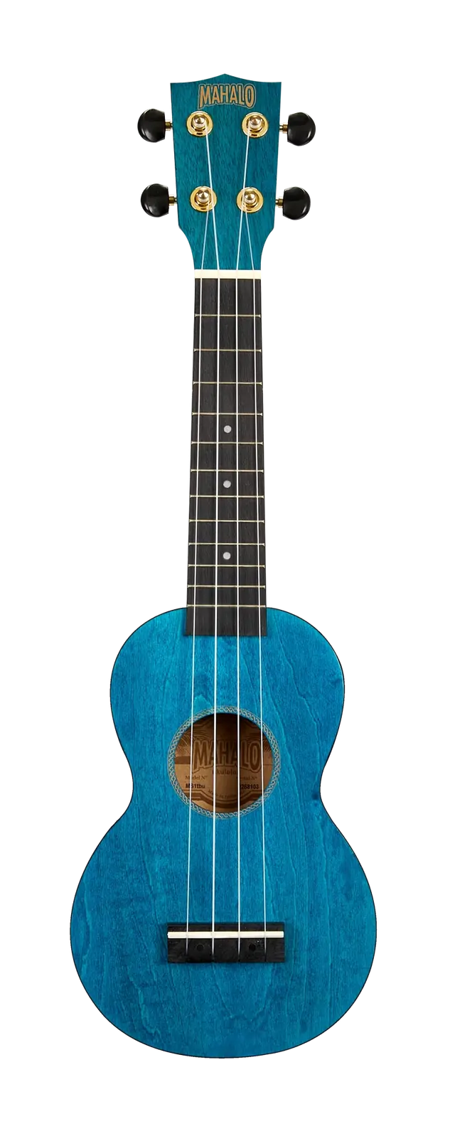 Mahalo Slimline Soprano Ukulele - Transparent Blue