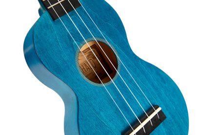 Mahalo Slimline Soprano Ukulele - Transparent Blue — view 3