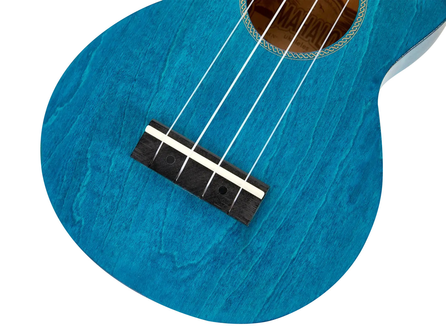 Mahalo Slimline Soprano Ukulele - Transparent Blue — view 4
